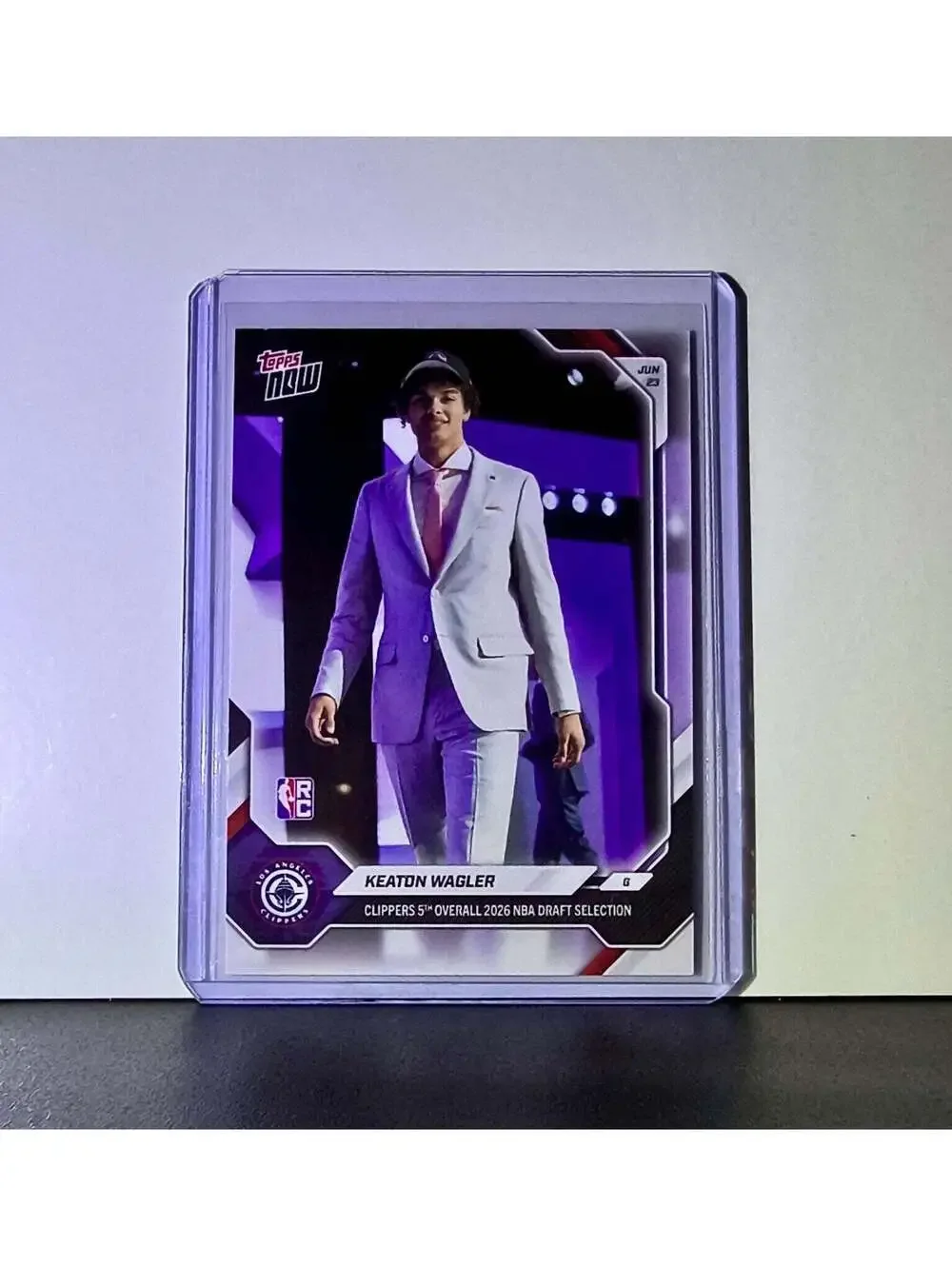Keaton Wagler Rookie 2026-27 Topps NBA Draft Night KWAG Card LA Clippers